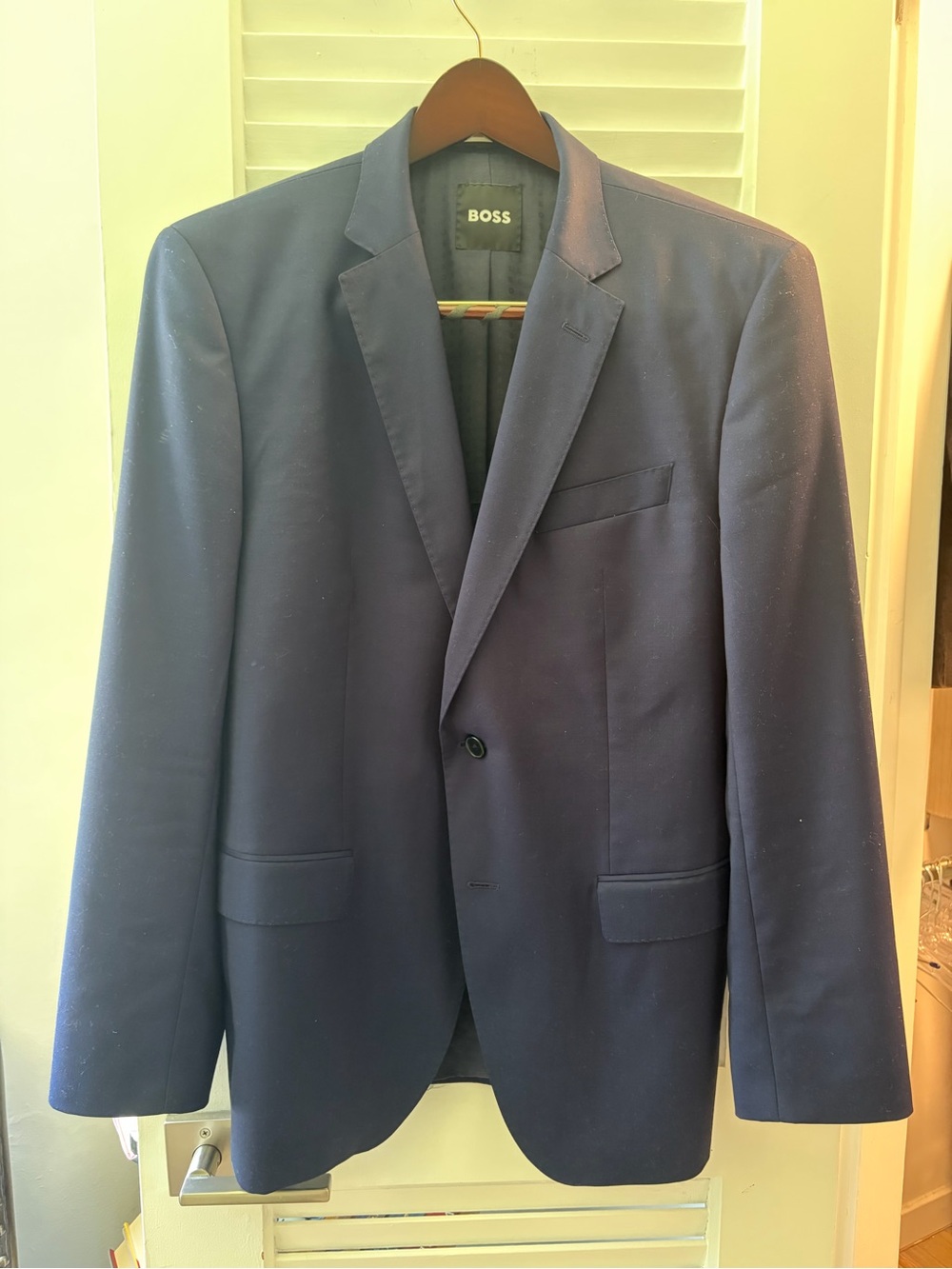 BOSS Navy Single-Breasted Blazer